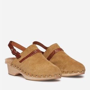 Faux fur clogs in suede from Vanessa Bruno